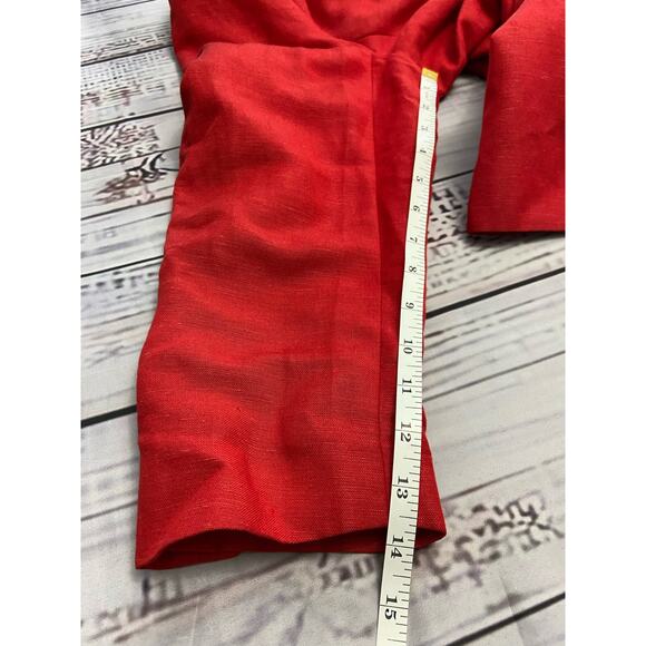 Harve Benard Holtzman One Button Linen Jacket Womens 20W Lapel Pockets Lined - Picture 9 of 11